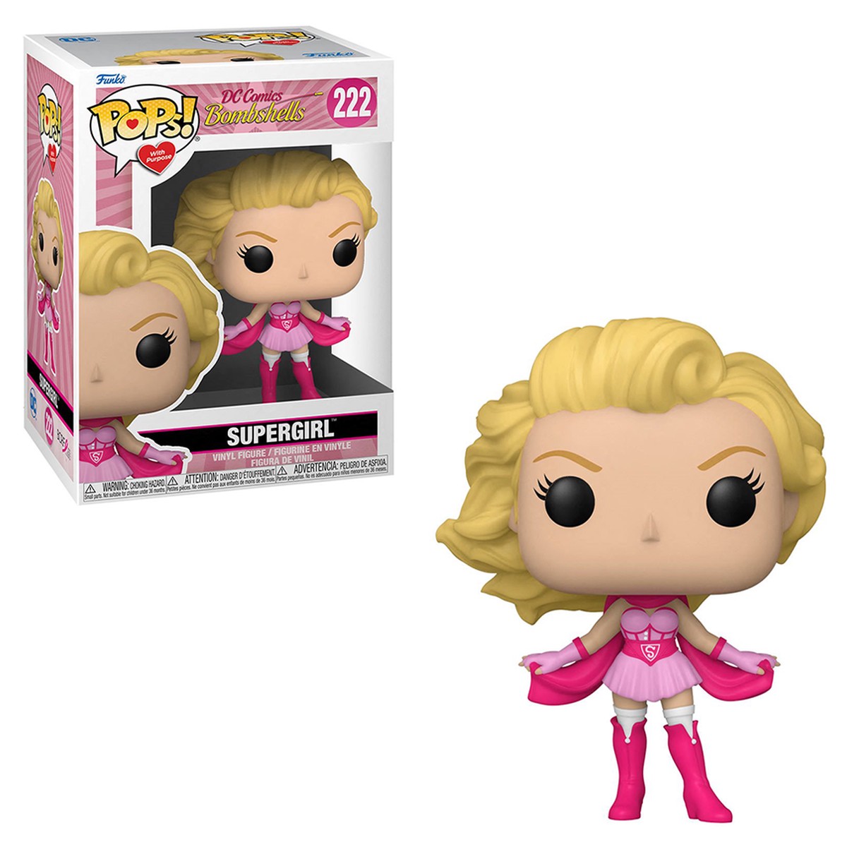 Funko POP Breast Cancer Awareness - Bombshell Supergirl Vinyl Figure 222