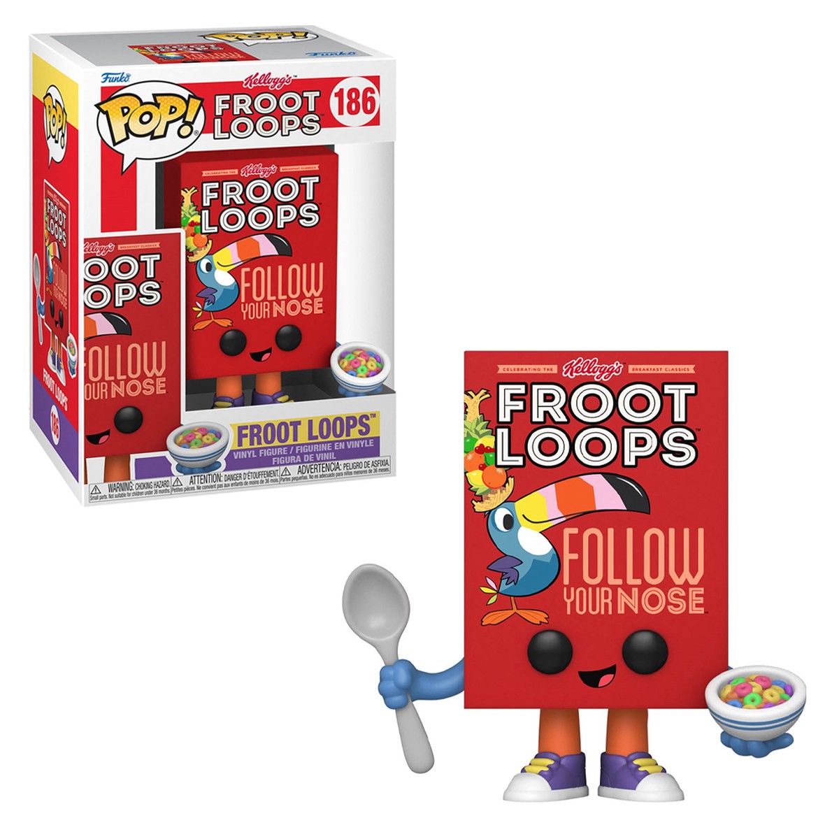 Funko POP Ad Icons Kelloggs - Froot Loops Cereal Box Vinyl Figure 186