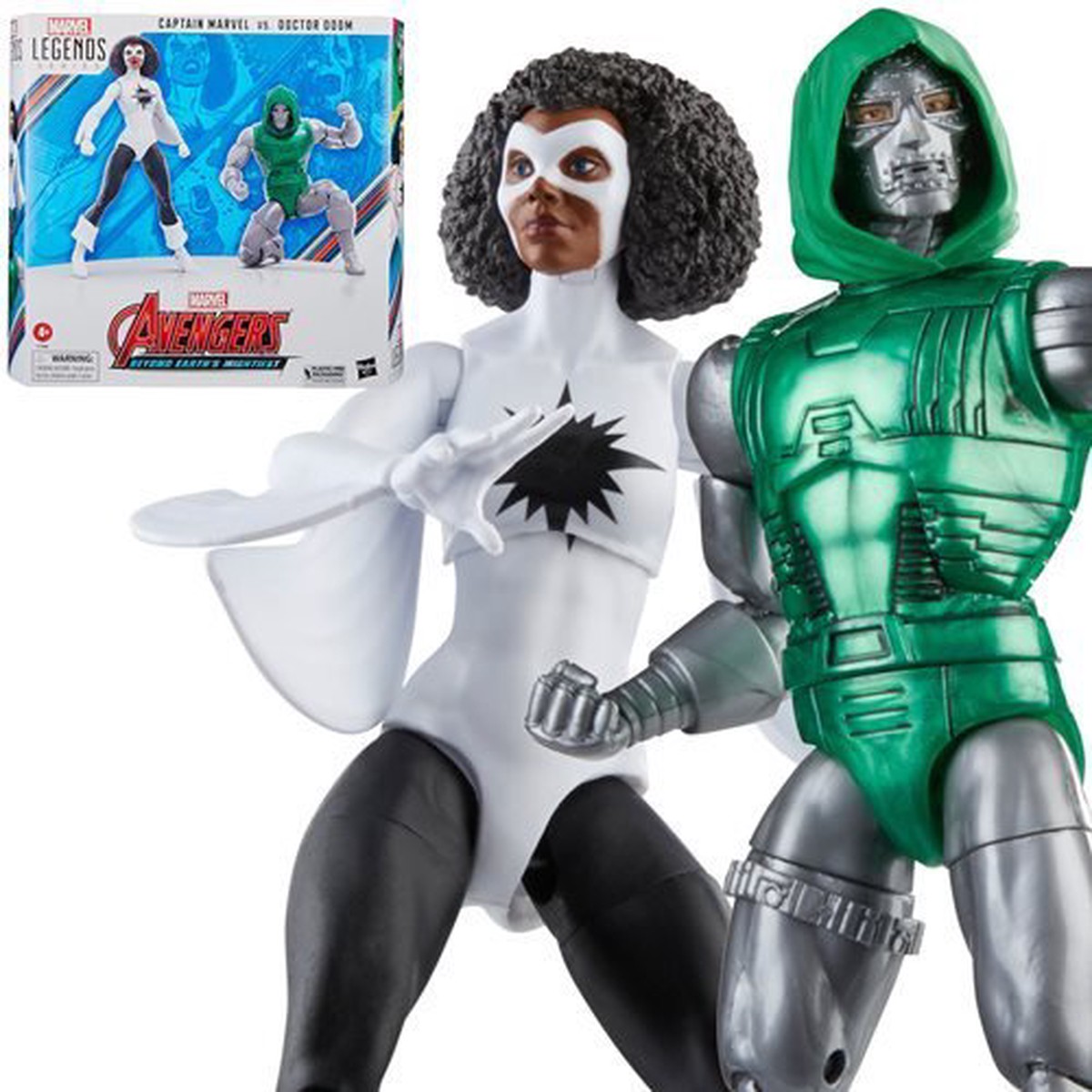 Avengers 60th Anniversary Marvel Legends Captain Marvel vs Doctor Doom 6-Inch Action Figures