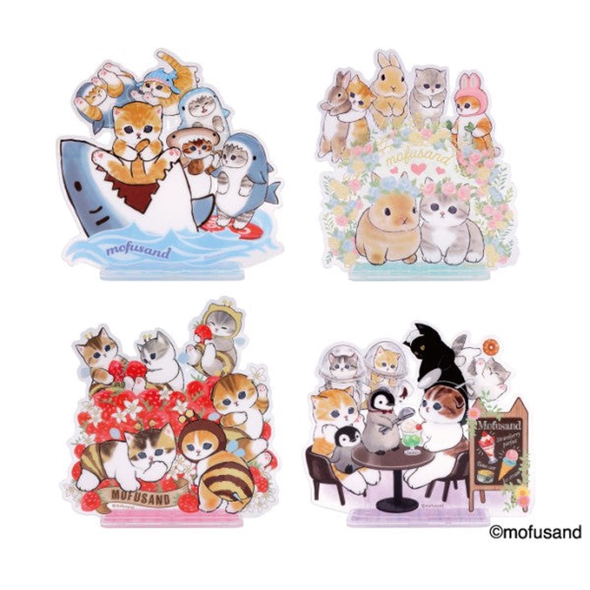 mofusand 2WAY Pikkuriru Stand (Samenyan Usanyan Hachinyan Nyanko Sweets)